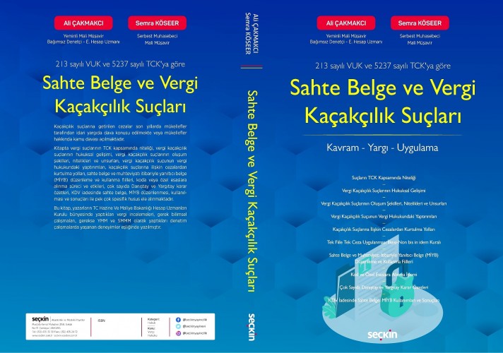 SUÇLARA VE CEZALARA İLİŞKİN GENEL AÇIKLAMALAR VE KURALLAR-Ali ÇAKMAKCI Yeminli Mali Müşavir, Semra KÖSEER-SMMM